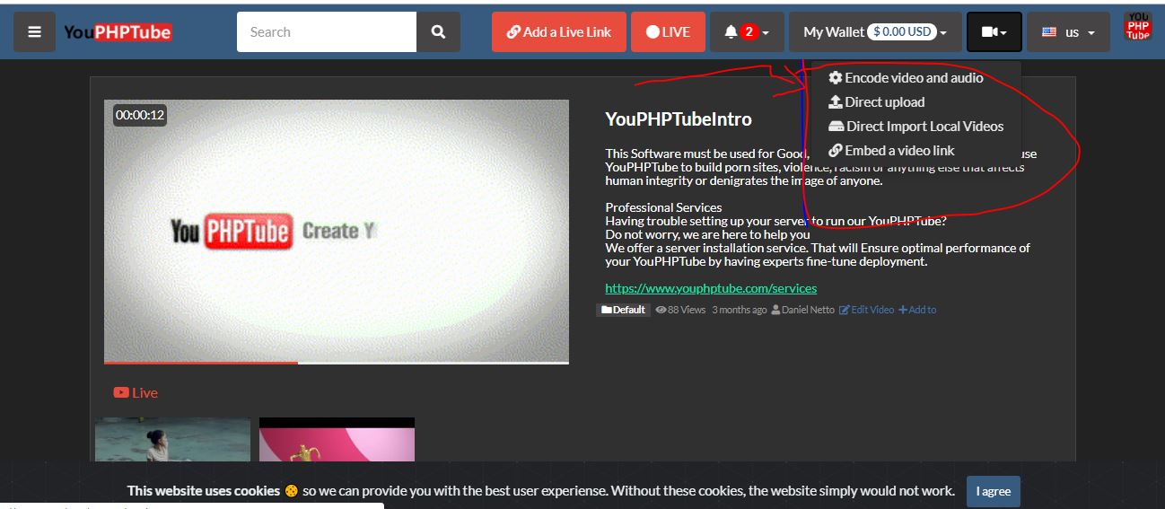 how to upload videos on PHP youtube