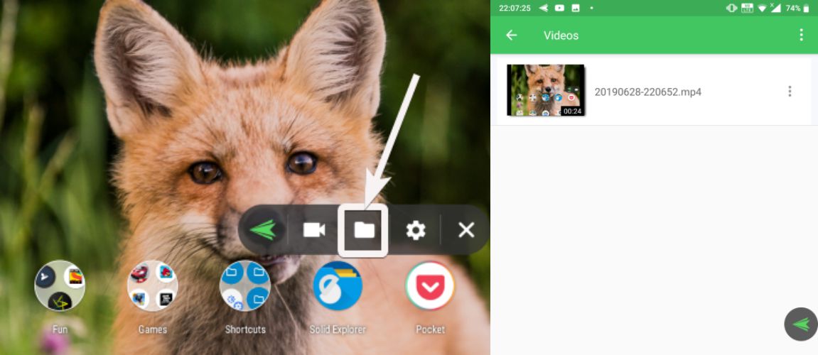 AirDroid saved recordings folder