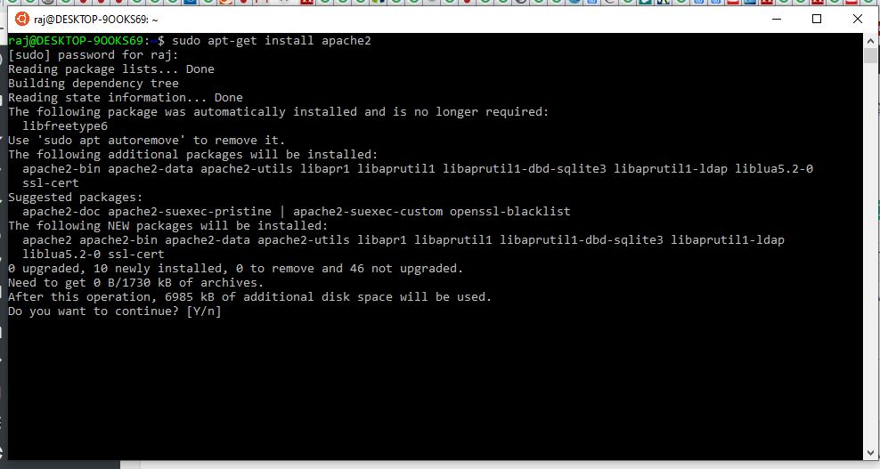 Command for Ubuntu WSL
