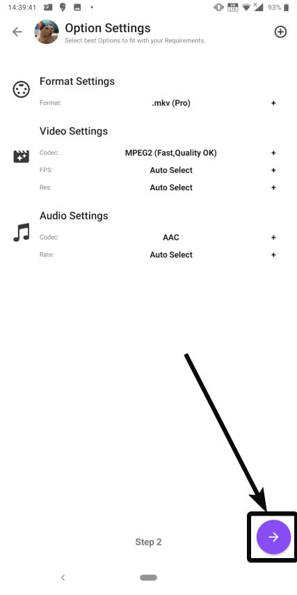 Configure Format, Video and Audio output settings 