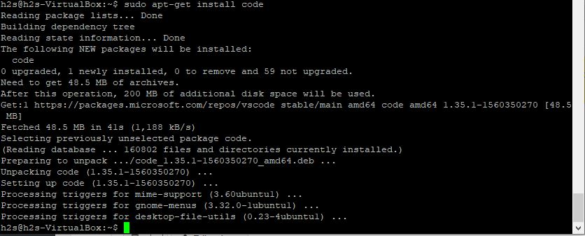 install Visual Studio code Ubuntu Install