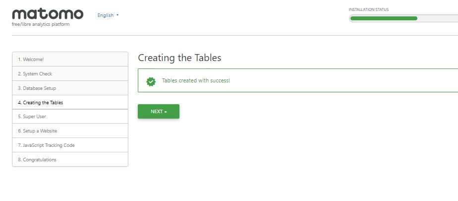 Création de tables Databsse