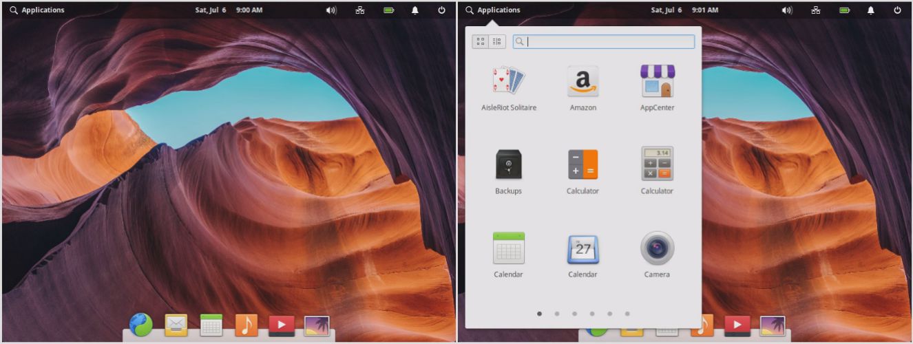 Elementary OS desktop environment on Ubuntu 8 9