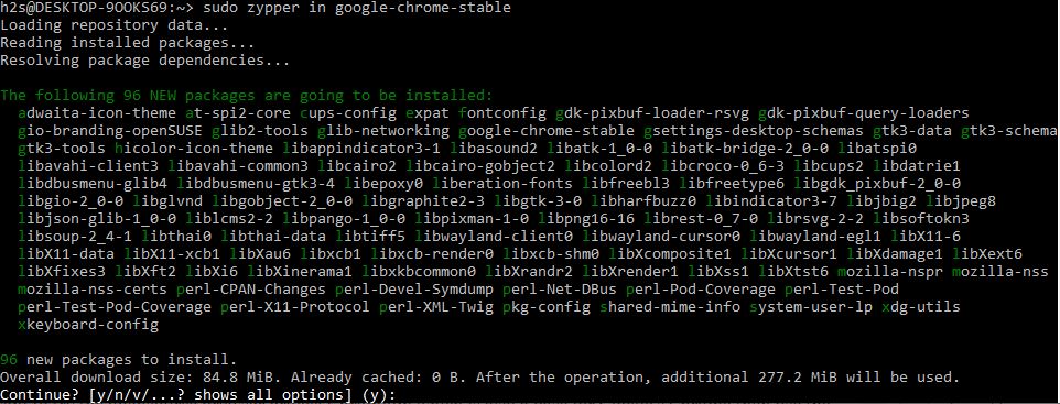 Install Google Chrome on Open SUSE