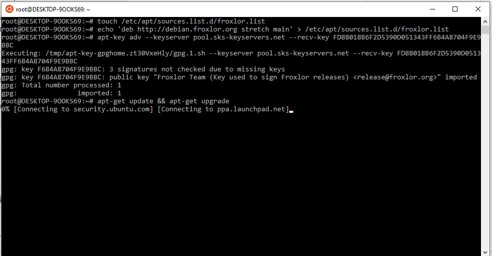 Installing Froxlor on Ubuntu Server