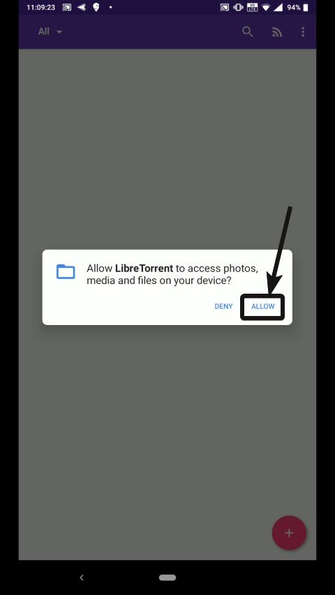 Open the LibreTorrent app