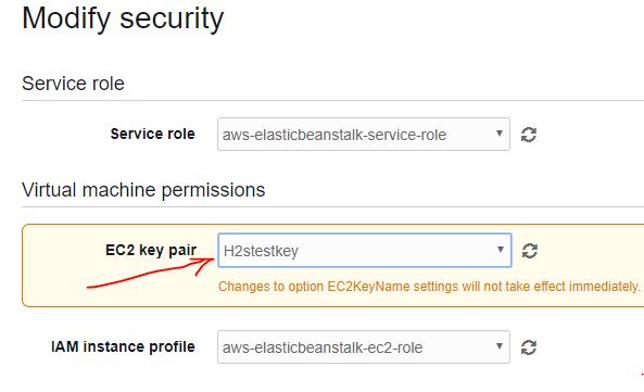 Attach private key to EC2 Beanstalk instance