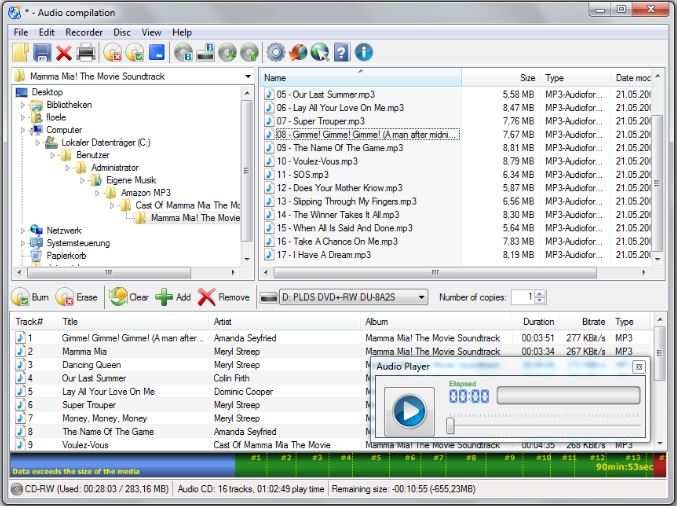 CDBurnerXP dvd burning software for WIndows 10 and 7