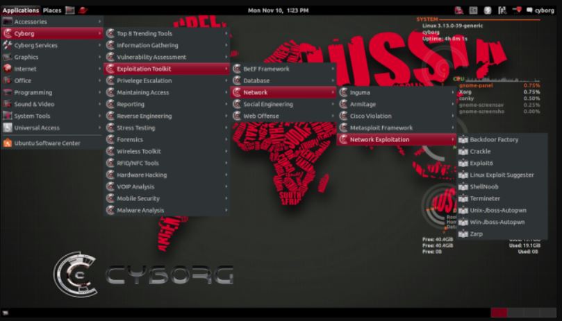 Cyborg Hawk is a great Linux distribution for cybersecurity experts