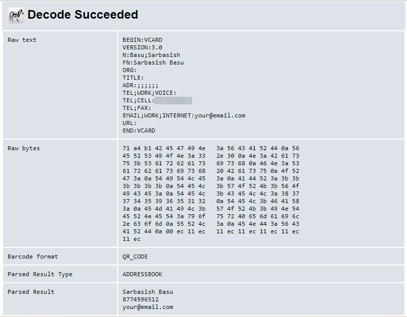 Decode QR Code on PC 6