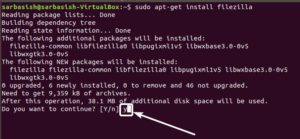 filezilla command line install