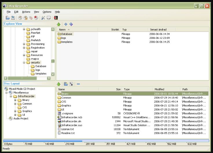InfraRecorder is an open-source CD and DVD writing program