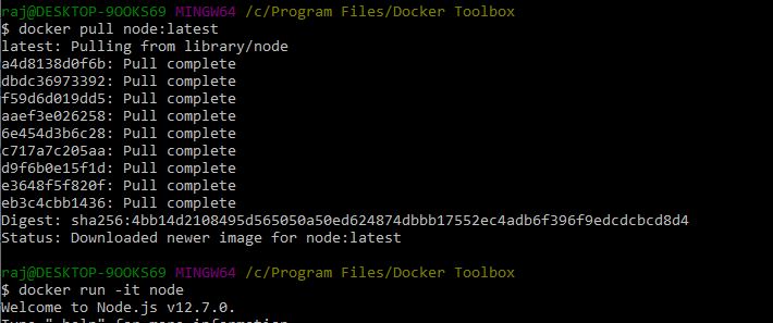 Install Node JS on Docker
