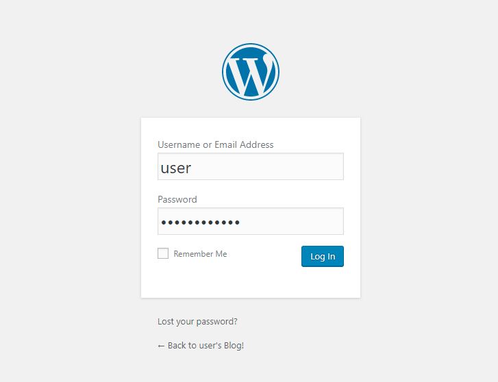 Login AWS Lightsail WOrdpress username and password