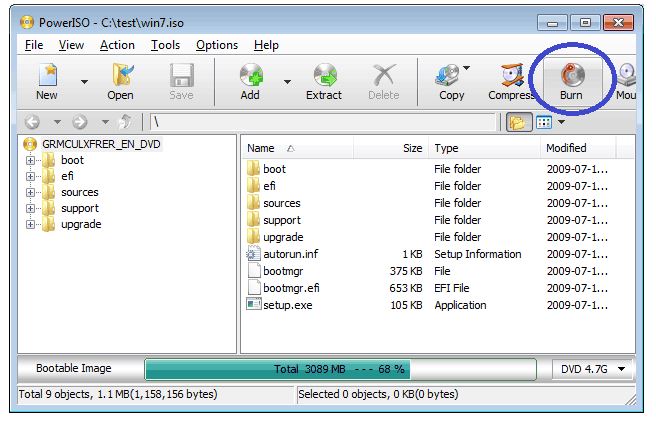PowerISO CD and DVD creating software