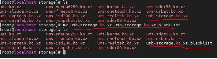 Blacklist USB storage module in CentOS