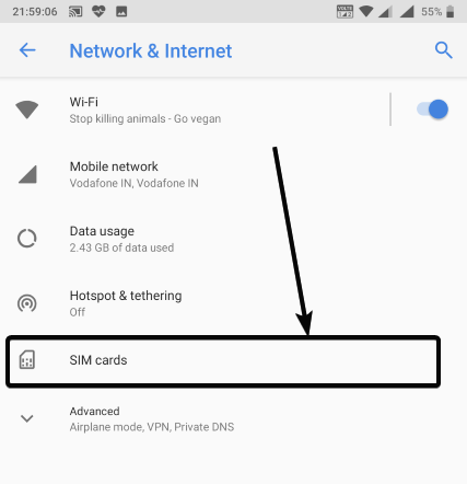 Change SIM name on stock Android 2
