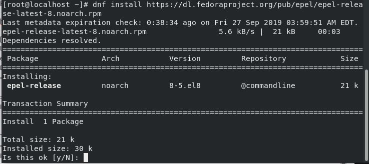 accept-the installation-of-EPEL 8-REPO-on- RHEL-or-CENTOS-8