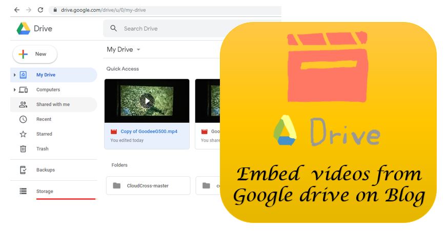 Embed videos from Google Drive on WOrdpress blog wihout iframe