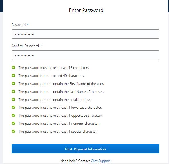 Entrer password for ORacle Cloud