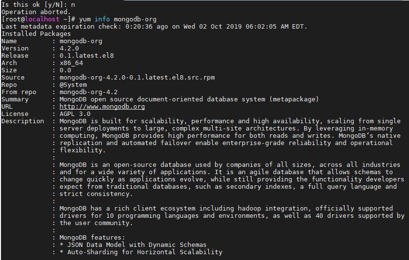 Install MongoDB on CentOS 8 Linux or RHEL 8