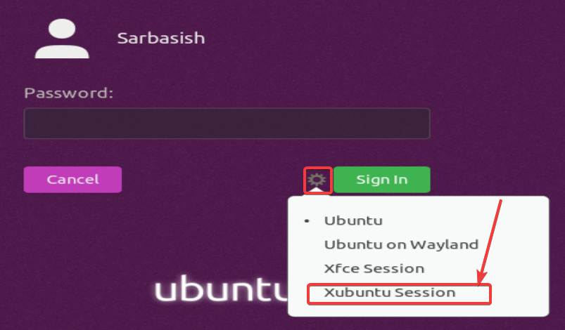 Xubuntu Session
