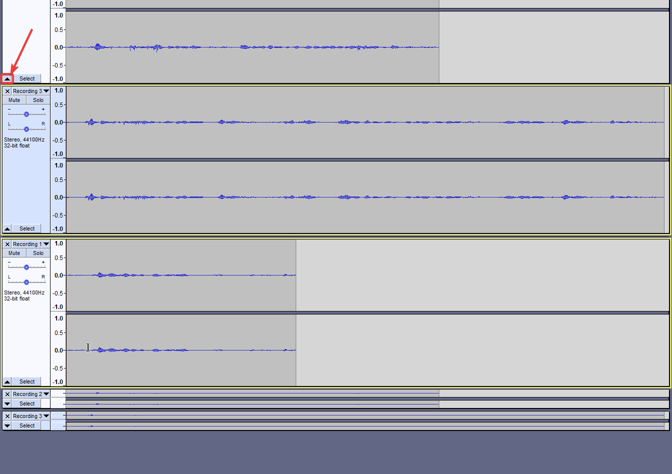find the waveforms of the individual audio files