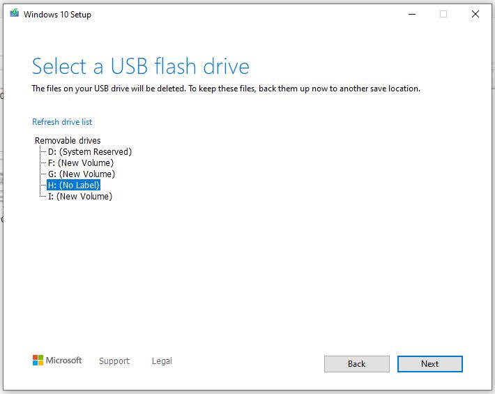 Selecy a USB flash drive