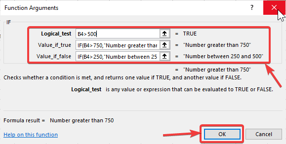 multiple if statements in excel with text