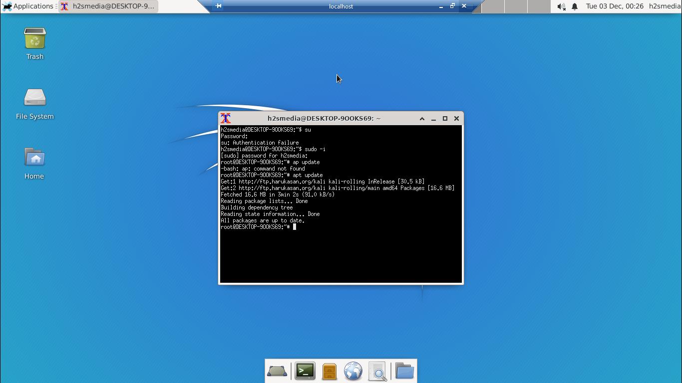 Kali or Ubuntu Linux on WSL windows 10-min