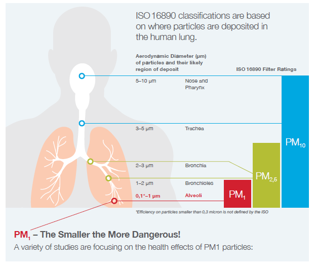 Pic 2. Pictorial representation of health effects of PM1 particles
