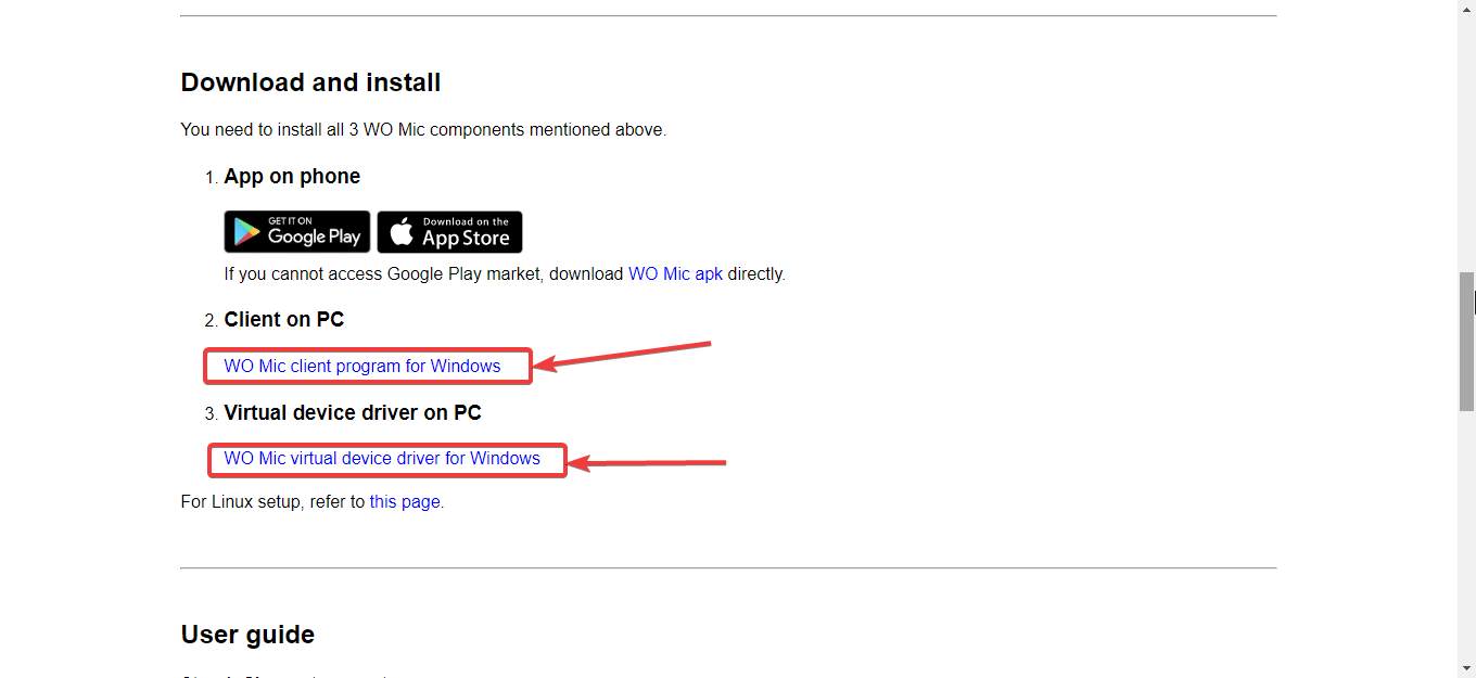 WO Mic Client and the Virtual Device Driver