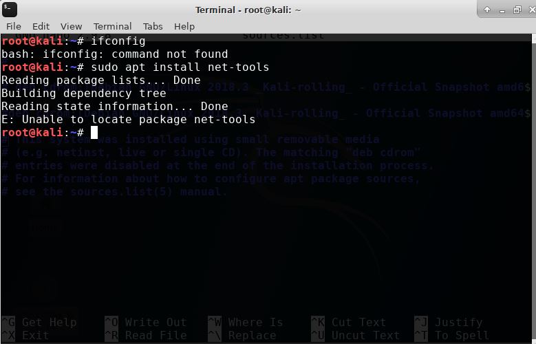 Solve Kali Linux error  bash ifconfig command not found H2S Media