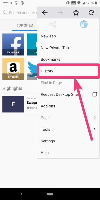 Syncing opened tabs on mobile Firefox