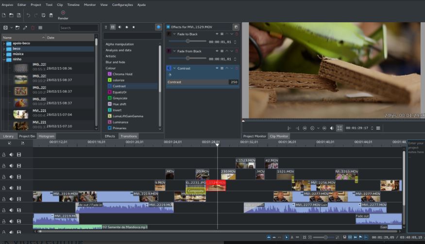 Kdenlive is an open source video editor