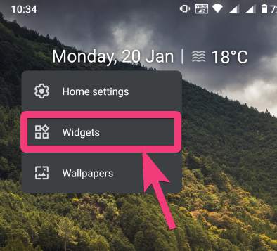 Add time zone clocks as widget on home screen of Android