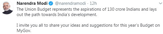 PM Narendra Modi tweeted
