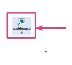 Windows Shutdown shortcut on the desktop