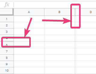 decrease the width of the rows and columns