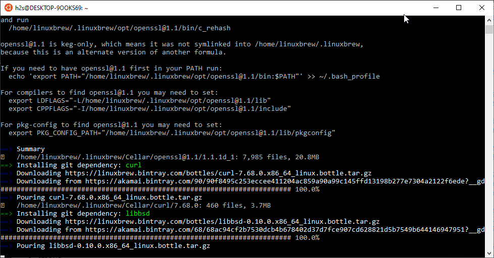 Installing GIT using package manager on Ubuntu Linux WSL
