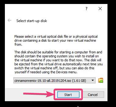 Select Virtual optical disk booting