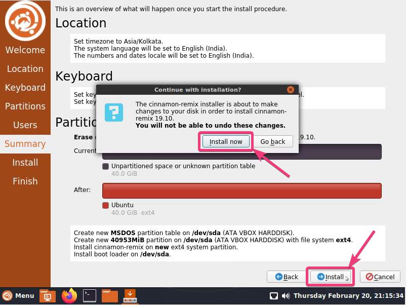 Install now Ubuntu Cinnamon Remix 