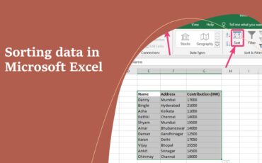 Sorting data in Microsoft Excel min