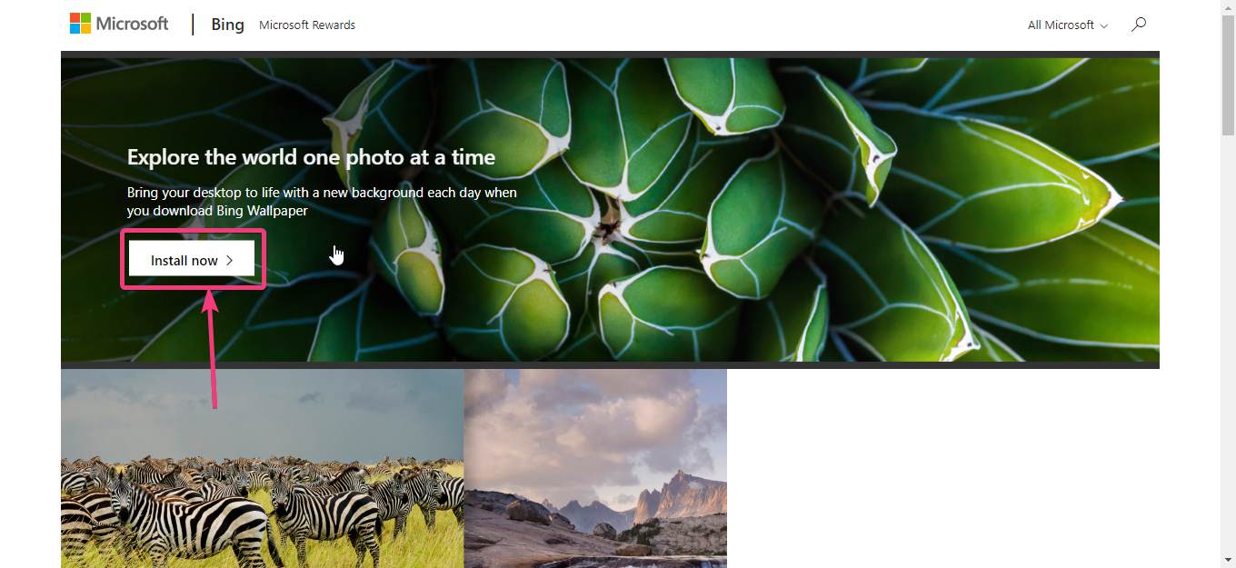 Bing Desktop Wallpaper
