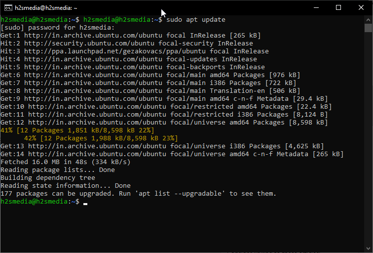 Update Ubuntu system