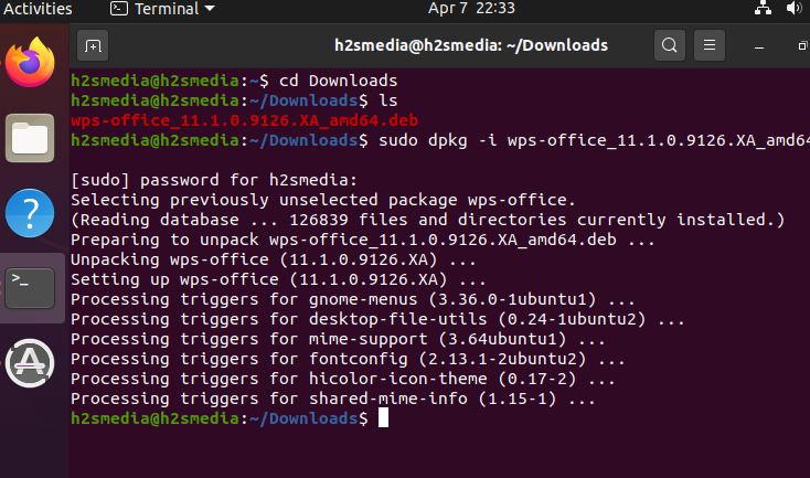 install WPS office on Ubuntu 20.04 LTS Focal Fossa