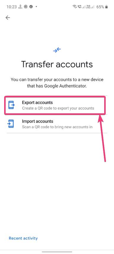 Export Accounts