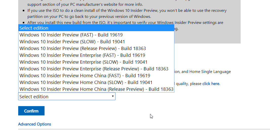 Windows Insider Preview Downloads