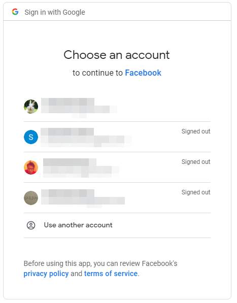 Connect Google Account with Facebook