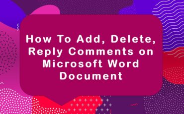 Add delete reply comments on Microsoft Word document min